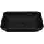 Sottile Glass 18" x 13" x 4" Vessel Bathroom Sink (Black MatteShell)