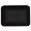 Sottile Glass 18" x 13" x 4" Vessel Bathroom Sink (Black MatteShell)