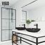 Sottile Glass 18" x 13" x 4" Vessel Bathroom Sink (Black MatteShell)