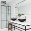 Noma Glass 15" x 15" x 5" Vessel Bathroom Sink (Black MatteShell)
