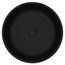Noma Glass 17" x 17" x 4" Round Vessel Bathroom Sink (Black MatteShell)
