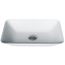 Sottile Glass 18" x 13" x 4" Rectangular Vessel Bathroom Sink (Modern White)