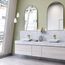 Sottile Glass 18" x 13" x 4" Rectangular Vessel Bathroom Sink (Modern White)