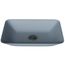 Sottile Glass 18" x 13" x 4" Rectangular Vessel Bathroom Sink (Modern Blue)