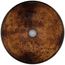 Giovanni Glass 17" x 17" x 6" Round Vessel Bathroom Sink (Russet Brown)