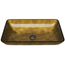 Donatello Glass 22" x 14" x 5" Rectangular Vessel Bathroom Sink (Gold)