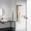 Rector 2-Jet Shower Panel System w/ Square Head and Hand Shower Wand, 1.8 GPM (Brushed Gold)
