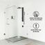 Orchid 2-Jet Shower Panel System w/ Adj. Square Head & Hand Shower Wand, 1.8 GPM (Matte Black)