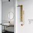 Orchid 2-Jet Shower Panel System w/ Square Head and Hand Shower Wand, 1.8 GPM (Brushed Gold)