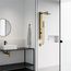 Orchid 2-Jet Shower Panel System w/ Square Head and Hand Shower Wand, 1.8 GPM (Brushed Gold)
