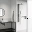 Sutton 58" x 4" 4-Jet Shower Panel System w/ Adjustable Square Head & Shower Wand, 1.8 GPM (SS)