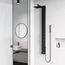 Bowery 4-Jet Shower Panel System, Shower Head, Tub Filler & Hand Shower, 1.8 GPM (Matte Black)