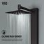 Bowery 4-Jet Shower Panel System, Shower Head, Tub Filler & Hand Shower, 1.8 GPM (Matte Black)