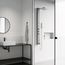 Bowery 4-Jet Shower Panel System w/ Square Head, Tub Filler & Shower Wand, 1.8 GPM (SS)