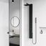 Sutton 4-Jet Shower Panel System w/ Adj. Square Head & Shower Wand, 1.8 GPM (Matte Black)