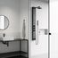 Bowery 4-Jet Shower Panel System w/ Round Head, Tub Filler & Shower Wand, 1.8 GPM (Matte Black)
