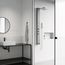 Bowery 4-Jet Shower Panel System w/ Square Rainhead, Tub Filler & Hand Shower, 1.8 GPM (SS)