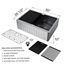 Handmade Stainless Steel 30" x 21" x 10" Single BowlFarmhouse Sink Workstation w/ Accessories