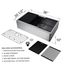 Handmade Stainless Steel 36" x 20.5" x 10" Single Bowl Farmhouse Sink Workstation w/ Accessories