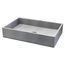 Orvieto Concreto Stone 24" x 15" x 5" Rectangular Vessel Bathroom Sink (Gothic Gray)