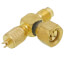 Swivel Tee w/ Permanent Depressor, 1/4" Access On Run x 1/4" Female Flare w/ Depressor on F. Swivel Branch (3 Pack)