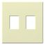 Architectural 2 Gang Wall Plate for Nova T Dimmers and Switches, Matte Finish, VWP-2-AL, Almond