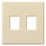 Architectural 2 Gang Wall Plate for Nova T Dimmers and Switches, Matte Finish, VWP-2-BE, Beige