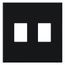 Architectural 2 Gang Wall Plate for Nova T Dimmers and Switches, Matte Finish, VWP-2-BL, Black