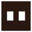 Architectural 2 Gang Wall Plate for Nova T Dimmers and Switches, Matte Finish, Brown,