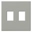 Architectural 2 Gang Wall Plate for Nova T Dimmers and Switches, Matte Finish, VWP-2-GR, Gray