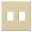 Architectural 2 Gang Wall Plate for Nova T Dimmers and Switches, Matte Finish, VWP-2-IV, Ivory