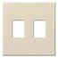Architectural 2 Gang Wall Plate for Nova T Dimmers and Switches, Matte Finish, Light Almond