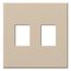 Architectural 2 Gang Wall Plate for Nova T Dimmers and Switches, Matte Finish, VWP-2-TP, Taupe