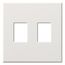 Architectural 2 Gang Wall Plate for Nova T Dimmers and Switches, Matte Finish, VWP-2-WH, White