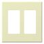 Architectural 2 Gang Wall Plate for 2 Accessories, Matte Finish, VWP-2R-AL, Almond