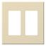 Architectural 2 Gang Wall Plate for 2 Accessories, Matte Finish, VWP-2R-BE, Beige