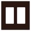Architectural 2 Gang Wall Plate for 2 Accessories, Matte Finish, VWP-2R-BE, BR, Brown