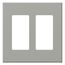 Architectural 2 Gang Wall Plate for 2 Accessories, Matte Finish, VWP-2R-GR, Gray