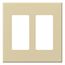 Architectural 2 Gang Wall Plate for 2 Accessories, Matte Finish, VWP-2R-IV, Ivory