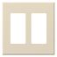 Architectural 2 Gang Wall Plate for 2 Accessories, Matte Finish, VWP-2R-LA, Light Almond