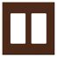 Architectural 2 Gang Wall Plate for 2 Accessories, Matte Finish, VWP-2R-Si, Sienna