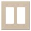 Architectural 2 Gang Wall Plate for 2 Accessories, Matte Finish, VWP-2R-TP, Taupe