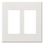 Architectural 2 Gang Wall Plate for 2 Accessories, Matte Finish, VWP-2R-WH, White