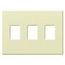 Architectural 3 Gang Wall Plate for Nova T Dimmers and Switches, Matte Finish, VWP-3-AL, Almond