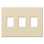 Architectural 3 Gang Wall Plate for Nova T Dimmers and Switches, Matte Finish, VWP-3-BE, Beige