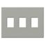 Architectural 3 Gang Wall Plate for Nova T Dimmers and Switches, Matte Finish, VWP-3-GR, Gray