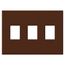 Architectural 3 Gang Wall Plate for Nova T Dimmers and Switches, Matte Finish, VWP-3-Si, Sienna