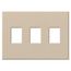 Architectural 3 Gang Wall Plate for Nova T Dimmers and Switches, Matte Finish, VWP-3-TP, Taupe