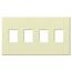 Architectural 4 Gang Wall Plate for Nova T Dimmers and Switches, Matte Finish, VWP-4-AL, Almond