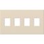 Architectural 4 Gang Wall Plate for Nova T Dimmers and Switches, Matte Finish, Light Almond
